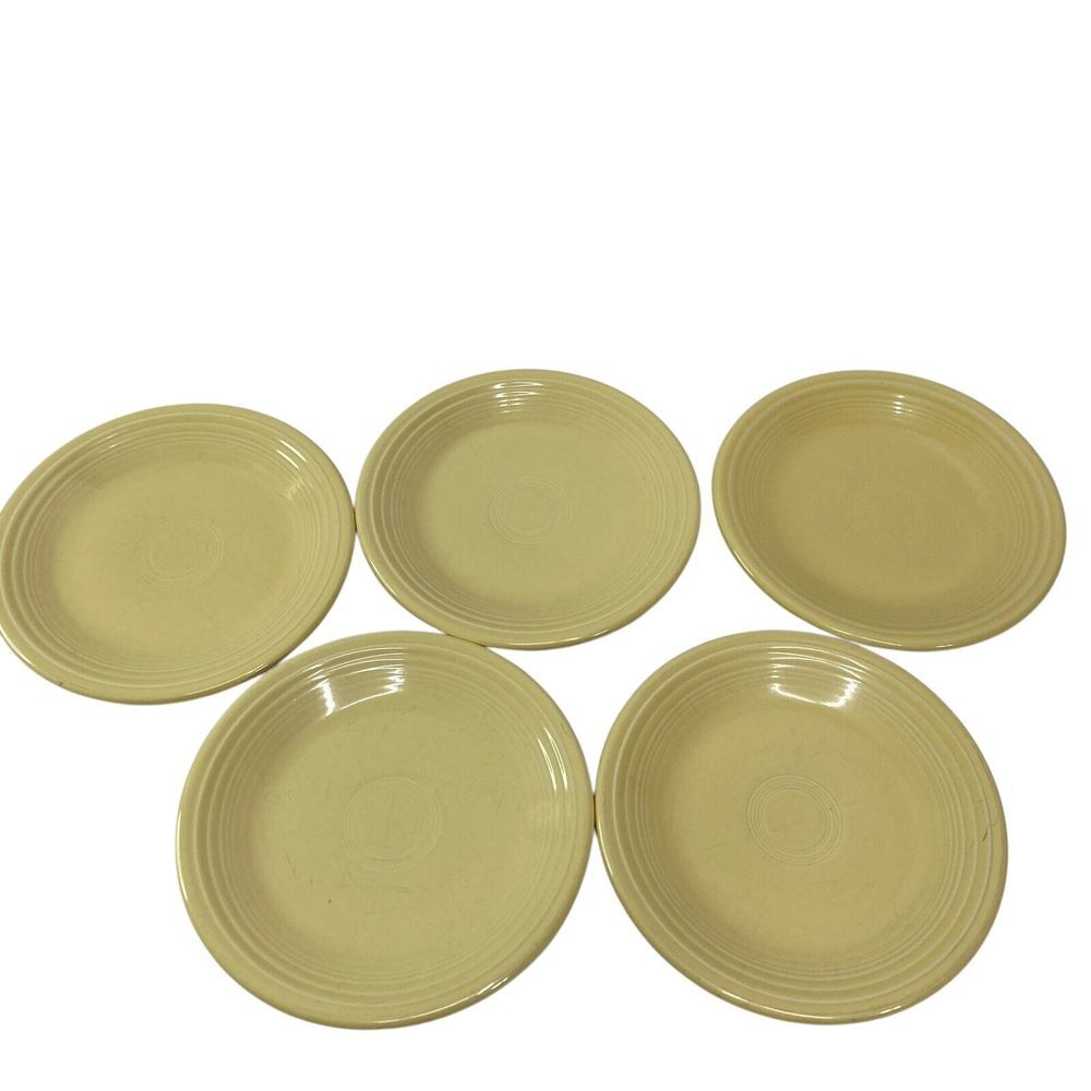 5 VTG Fiesta Plates‎ 7 1/4" Fiestaware Homer Laughlin USA Lead Free Houseware